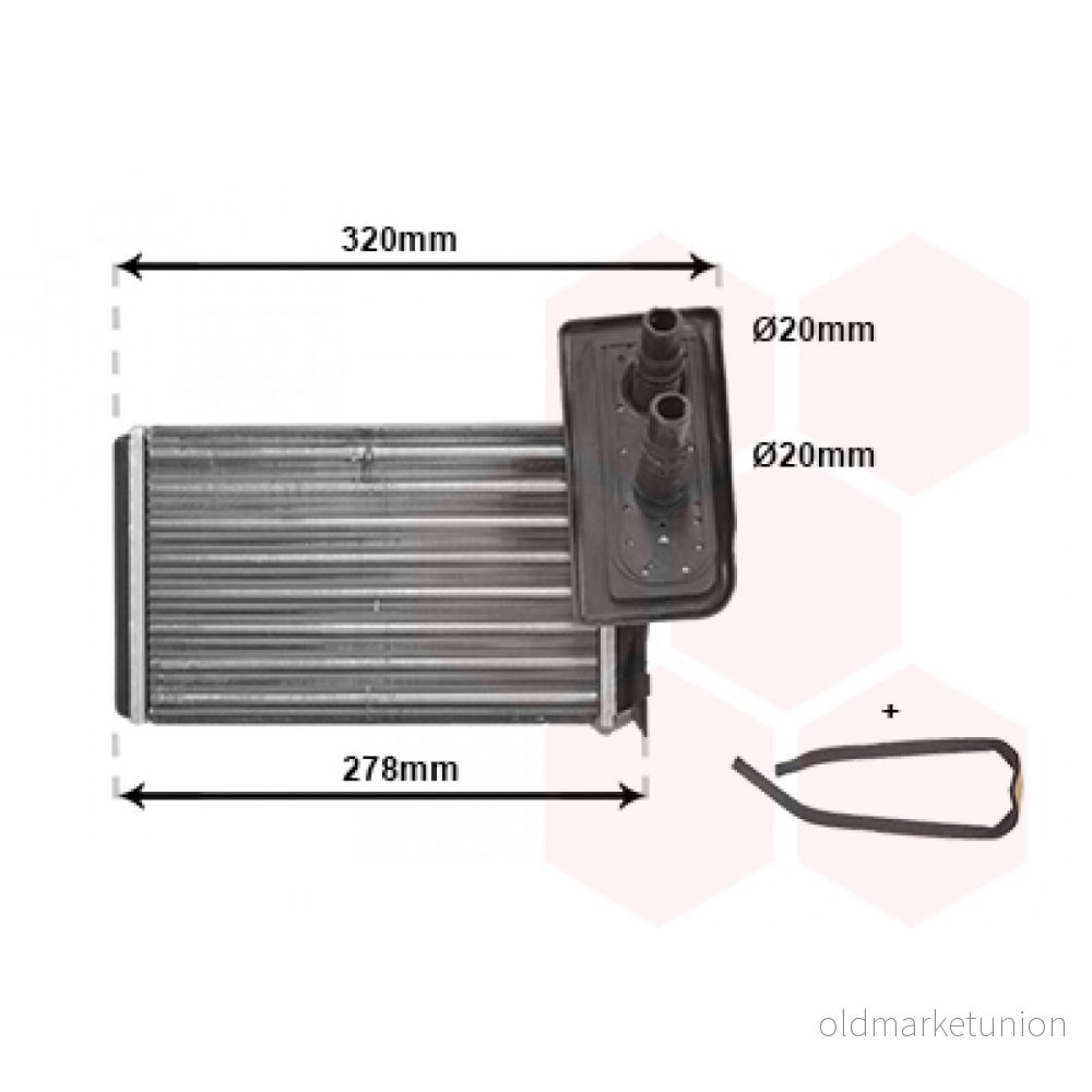 VAN WEZEL 43006099 Radiateur De Chauffage avec accessoires RENAULT: Kangoo I, I Express 5410909216290