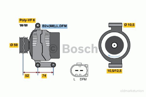 Generator BOSCH 0 986 047 910 4047024102811