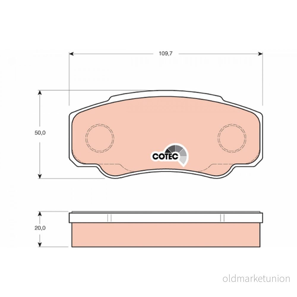 TRW COTEC GDB3441 Jeu de plaquettes frein contact signal d'usure inclus avec vis d'étrier accessoires NISSAN: Cabstar 3322937562916
