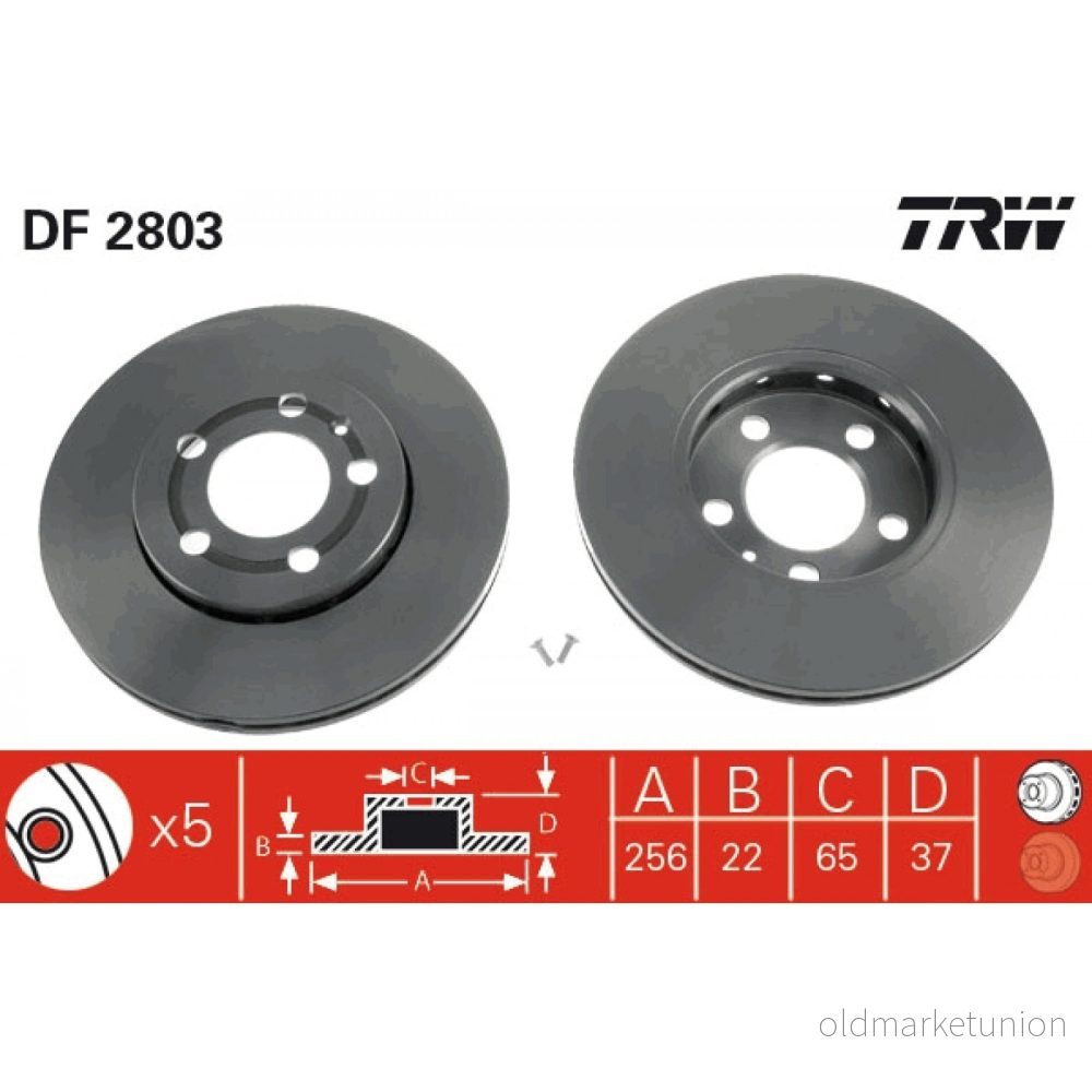Bromsskiva TRW DF2803 3322937204922