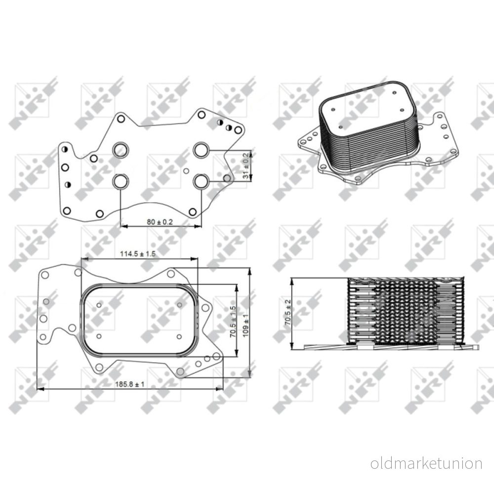 Oljekylare, motor NRF 31273 8718042183330