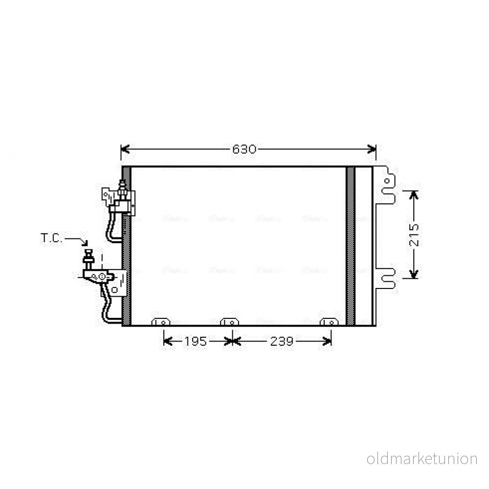 PRASCO OL5366D Condenseur De Clim avec déshydrateur 11,5 Aluminium 540 OPEL: Zafira B, Astra H 3/5 portes, GTC 4045385205646