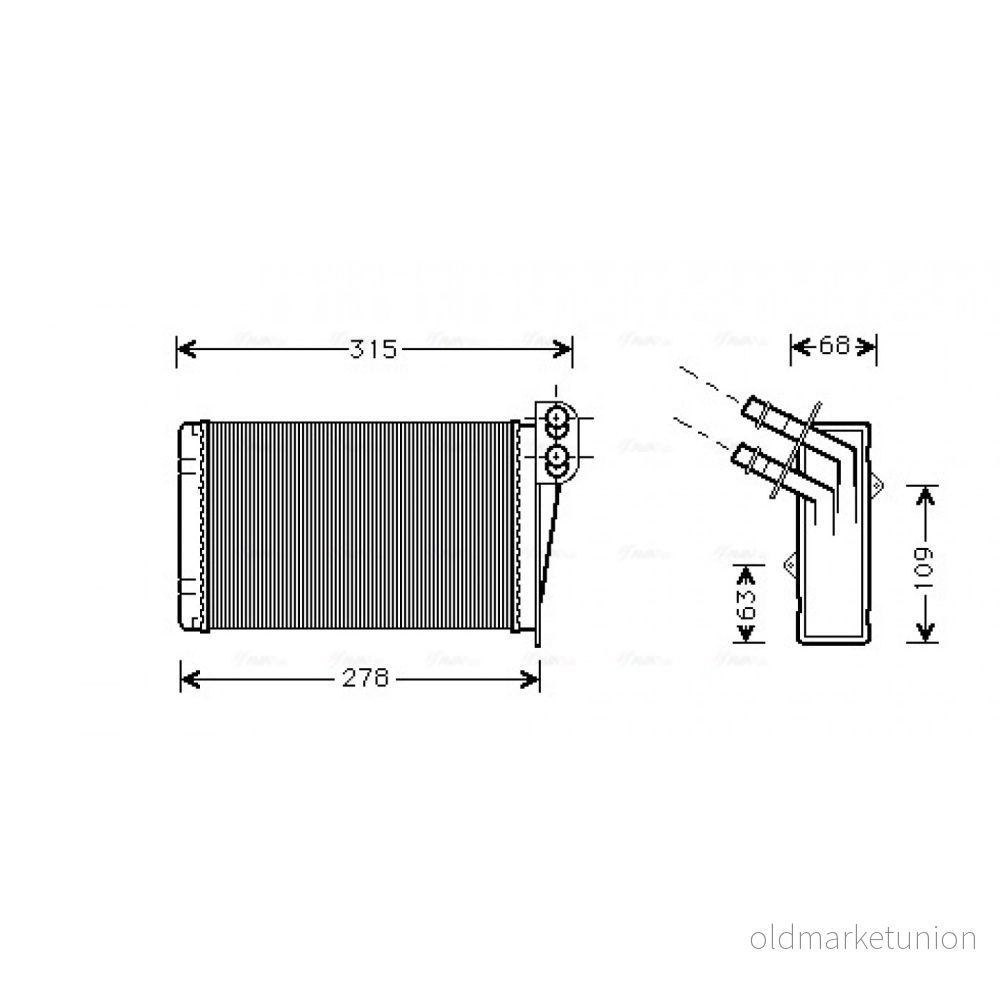 PRASCO RT6228 Radiateur De Chauffage RENAULT: CLIO 2, 1, 2 Kasten 4045385039807