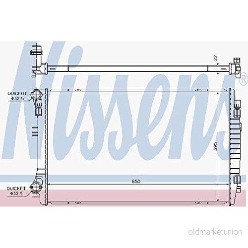 Nissens 65303 Kylare, motorkylning Aluminium 650mm 396mm 22mm med packningar 5707286360242
