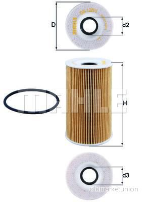 MAHLE Oljefilter OX 128/1D 4009026405666