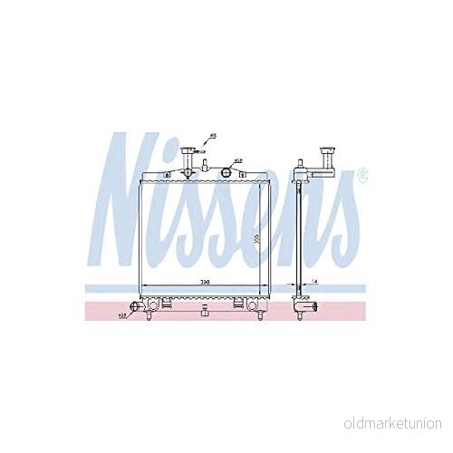 NISSENS 66760 radiateur du moteur Aluminium 355 398 14 Grille de soudée KIA: Picanto I