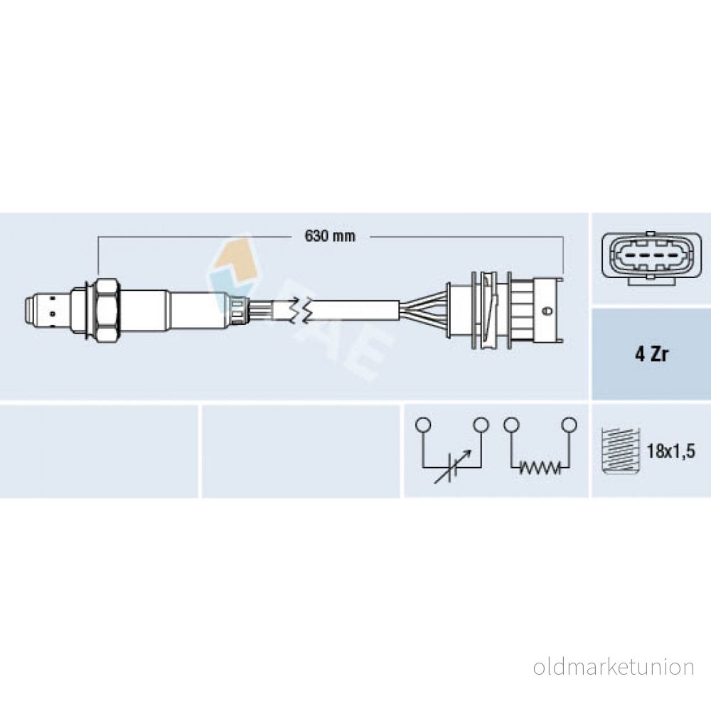 FAE 77156 Sonde lambda devant le catalyseur de régulation OPEL: Meriva A, Zafira Corsa C 3/5 portes, VAUXHALL: Astra Mk4 Cabrio, Mk1 8435050618929