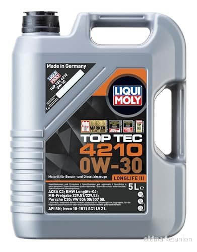 Liqui Moly Top Tec 4210 0W 30 5I Huile moteur 21605 VOLKSWAGEN: Golf Sportsvan, CADDY 4 Kasten, Amarok Pick up, AUDI: A6 C7 Berline, Allroad 4100420216053