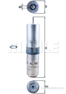 MAHLE Bränslefilter KL 983D 4009026957608