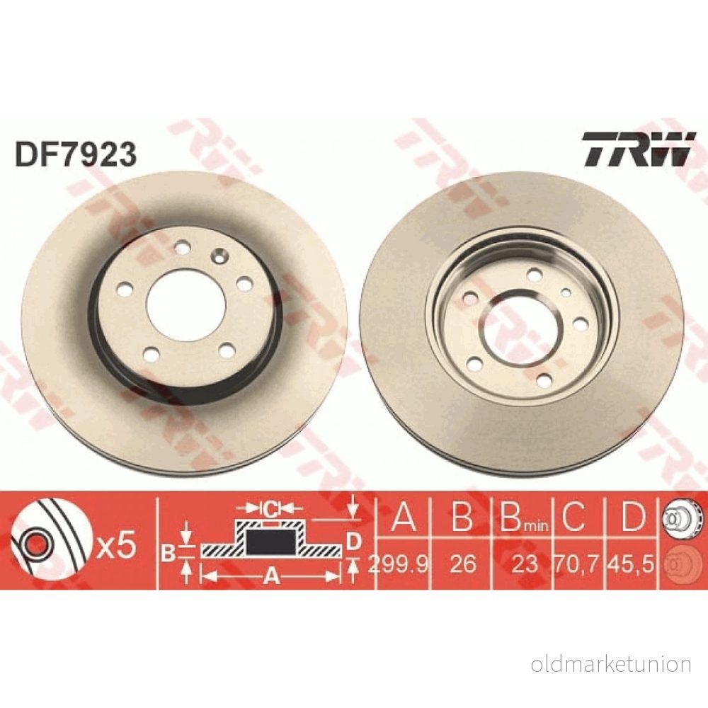 Bromsskiva TRW DF7923 3322938101800