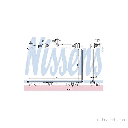 NISSENS 68504 radiateur du moteur Aluminium 350 553 16 Grille de soudée MAZDA: 2 3/5 portes 5707286271371