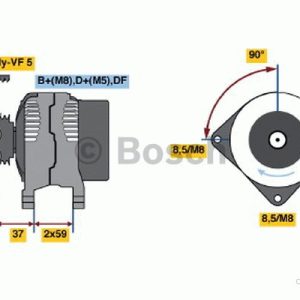 BOSCH 0 986 040 350 Alternateur 14V 120A AUDI: A4 B5 Avant, VOLKSWAGEN: Passat Berline, Break BOSCH 0 986 040 350 Alternateur 14V 120A AUDI: A4 B5 Avant, VOLKSWAGEN: Passat Berline, Break