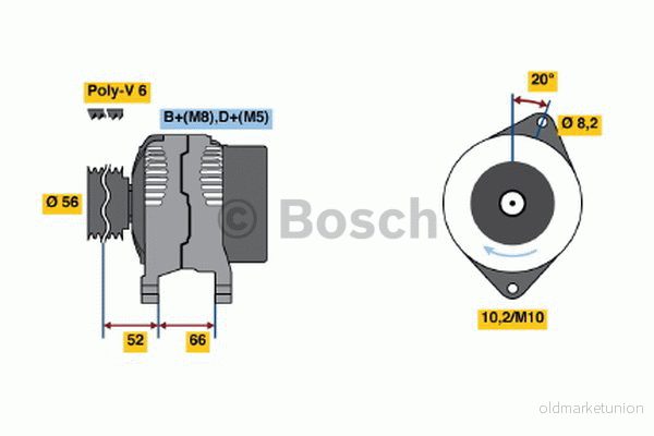 Generator BOSCH 0 986 038 791 3165141066739