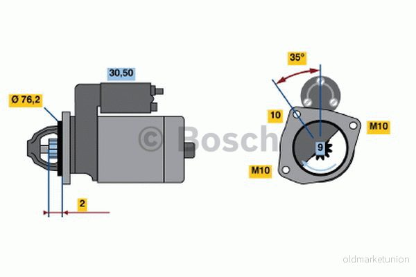 Startmotor Bosch 0 986 018 910