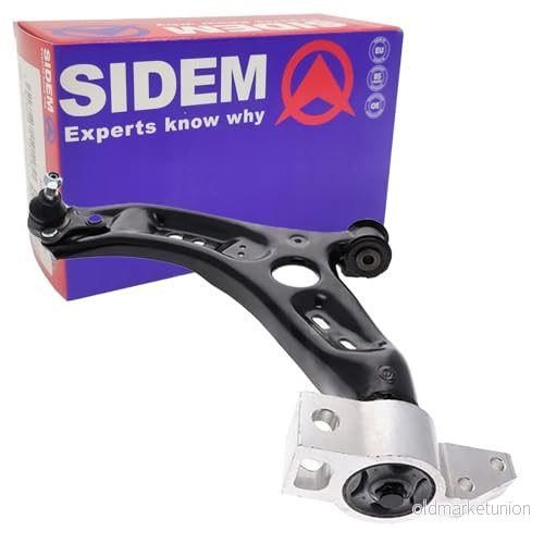 SIDEM 63876 Länkarm, hjulupphängning framaxel vänster Länkarm (tvär ) stålplåt 15,4mm Skjutstång VOLKSWAGEN: Caddy 3, GOLF 6 5413978219407