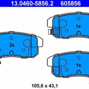 ATE 13.0460 5856.2 Jeu de plaquettes frein avec indicateur d’usure SUZUKI: Ignis 2, I, MAZDA: RX 8 4006633228640
