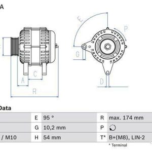 BOSCH 0 986 083 700 Alternateur 14V 150A MINI: 3/5 portes, Clubman, Countryman 4047026096699