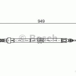 Vajer, parkeringsbroms Bosch 1 987 477 706 3165143522561 Vajer, parkeringsbroms Bosch 1 987 477 706 3165143522561
