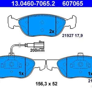 ATE 13.0460 7065.2 Jeu de plaquettes frein contact signal d’usure inclus FIAT: Punto I 3/5 portes, Barchetta, BRAVO 1, LANCIA: DELTA 2 4006633271486
