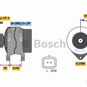 BOSCH 0 986 080 140 Alternateur 14V 110A NISSAN: MICRA 3, Kubistar Van
