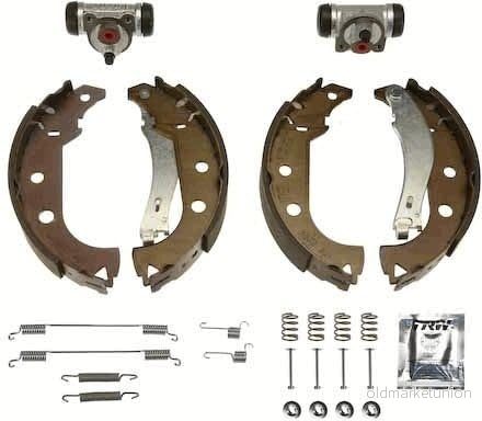 TRW BK1763 Bromsbackar sats - 228 mm 42 mm - Med hjulbromscylinder - FIAT Palio I Weekend