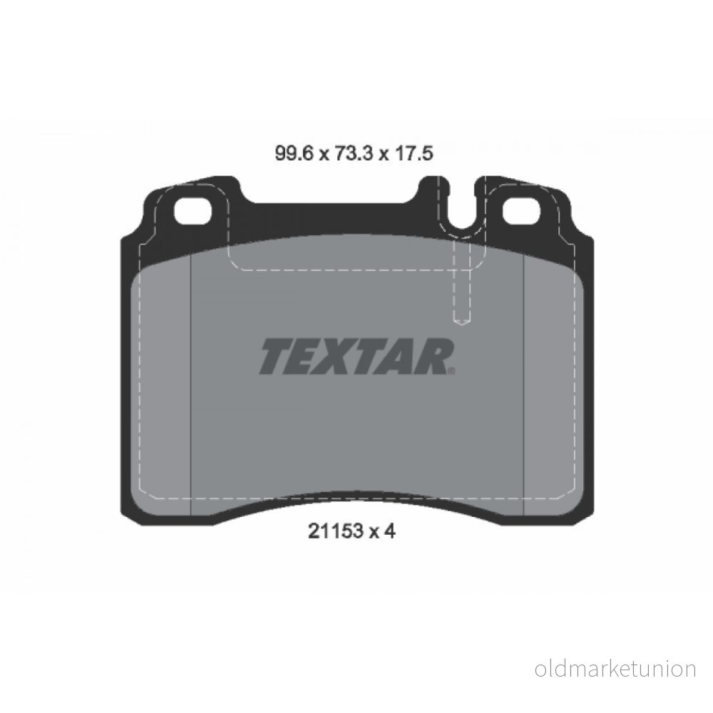 TEXTAR 2115307 Jeu de plaquettes frein préparé pour indicateur d'usure MERCEDES BENZ: Classe E Berline, CLK Coupe, C Berline 4019722078484