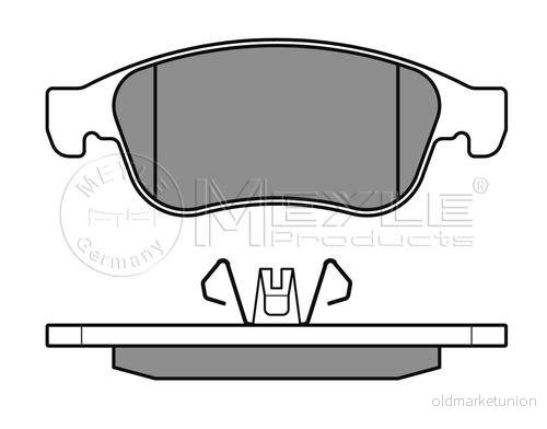 MEYLE 025 249 1418 Jeu de plaquettes frein ORIGINAL Quality Essieu avant non préparé pour indicateur d'usure avec tôle anti bruit RENAULT: MEGANE 3 4040074028117