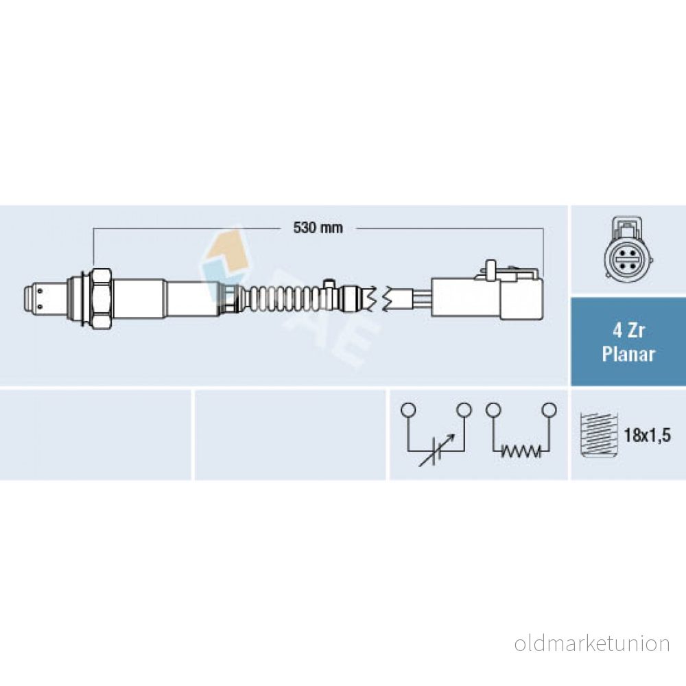 FAE 77256 Sonde lambda Bleu FORD: Focus Mk1 3/5 portes, 2, KA 3 VOLVO: V50, C30 8435050620090