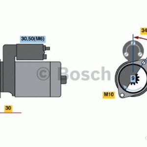 BOSCH Startmotor 0 986 020 350 MERCEDES BENZ [C CLASS, CLC CLK, E SLK, SPRINTER] 3165143571736