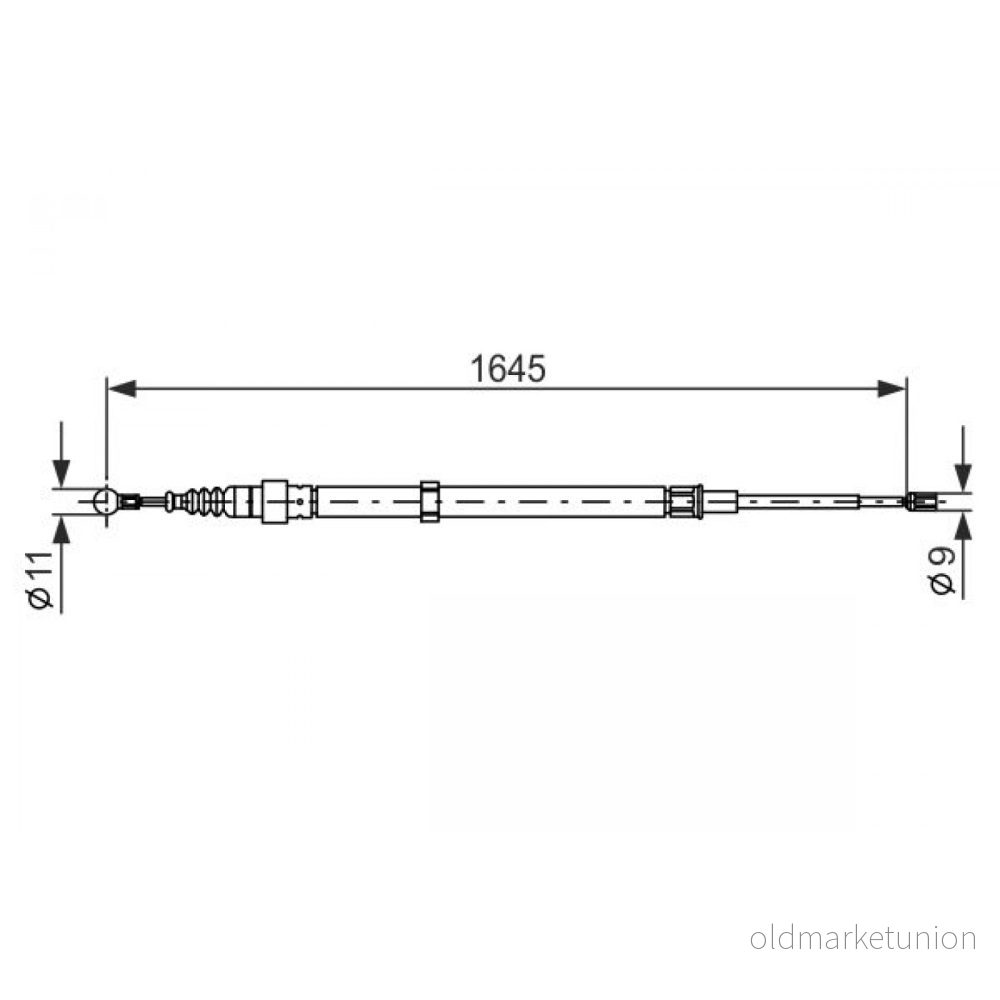 Vajer, parkeringsbroms Bosch 1 987 482 191 4047024325128