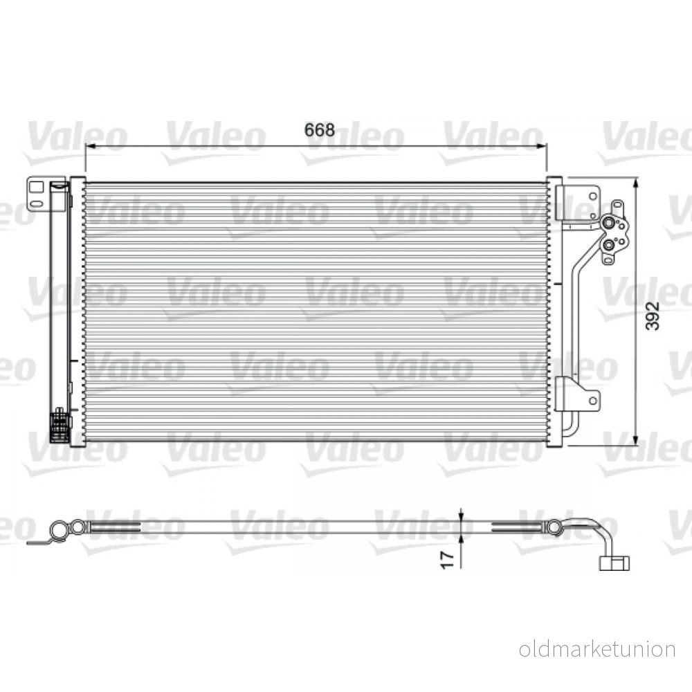 Kondensor, klimatanläggning VALEO 814015 3276428140155