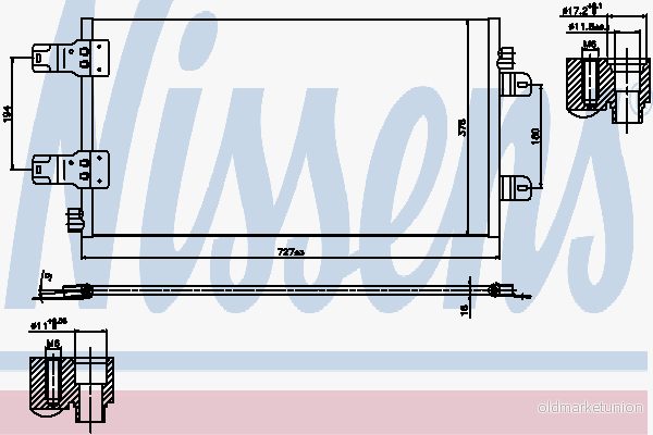Kondensor, klimatanläggning NISSENS 940186 5707286347557