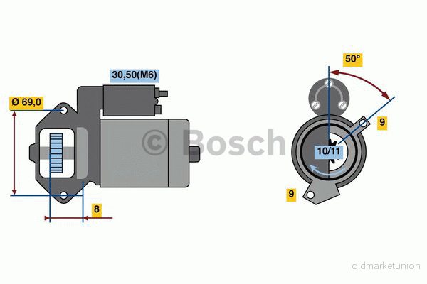 BOSCH 0 986 022 670 Démarreur 12 1,8 11, 10 BMW: 3 Berline, 1 5 portes, Berline